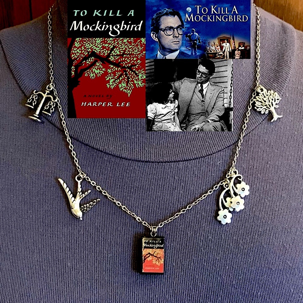 To Kill a Mockingbird by Harper Lee Handmade Literature Necklace, Book Cover